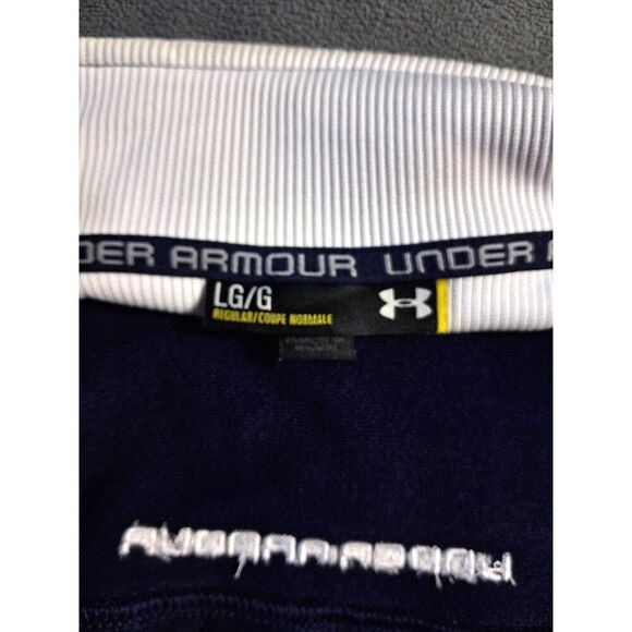 Under Armour Men’s Blue LG White Full-Zip Track Jacket Activewear - Picture 3 of 13